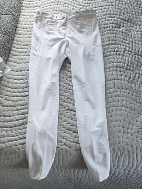 NWOT Schockemohle Venus White Knee Grip Breeches Size 24